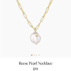 Gorjana Gold Chain with Pearl Pendant Necklace